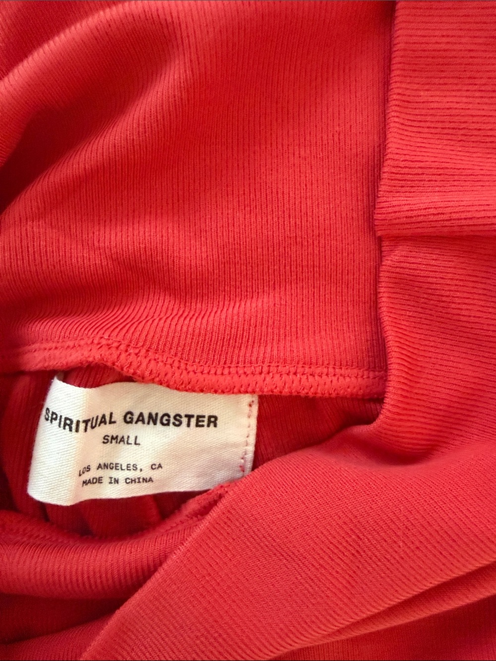 Spiritual Gangster Red Wide-Leg High-Waist Lounge Set - Picture 5 of 7